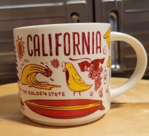 NWOT Starbucks CALIFORNIA "Been There Series" 14 oz Mug The Golden State Malibu